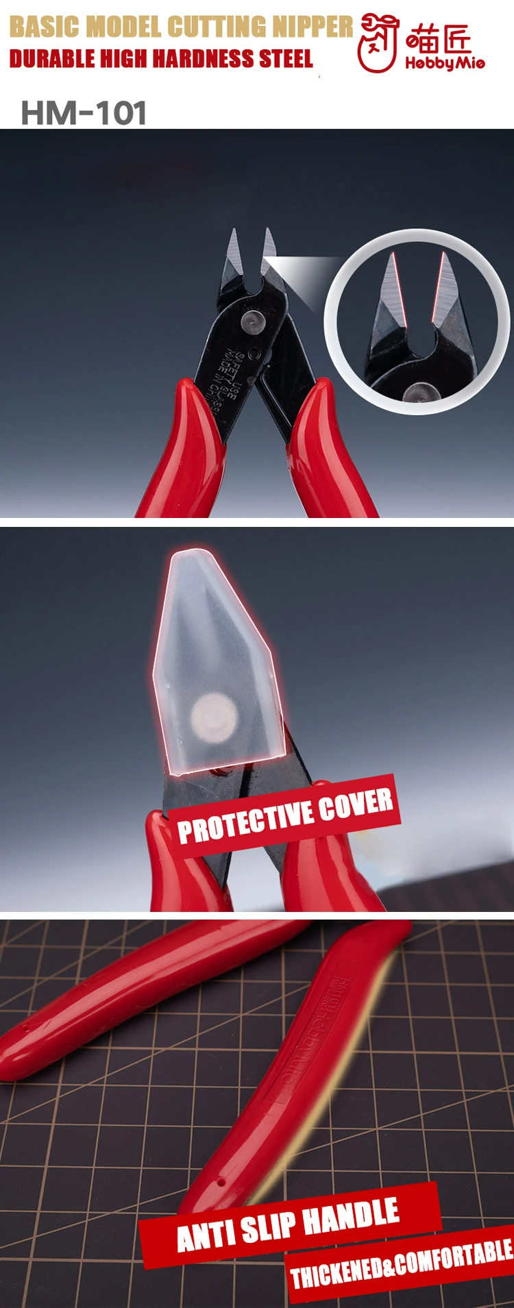  Kìm cắt Gundam Hobby Mio HM101 | Chuyên cắt mô hình | bọc kìm đi kèm 