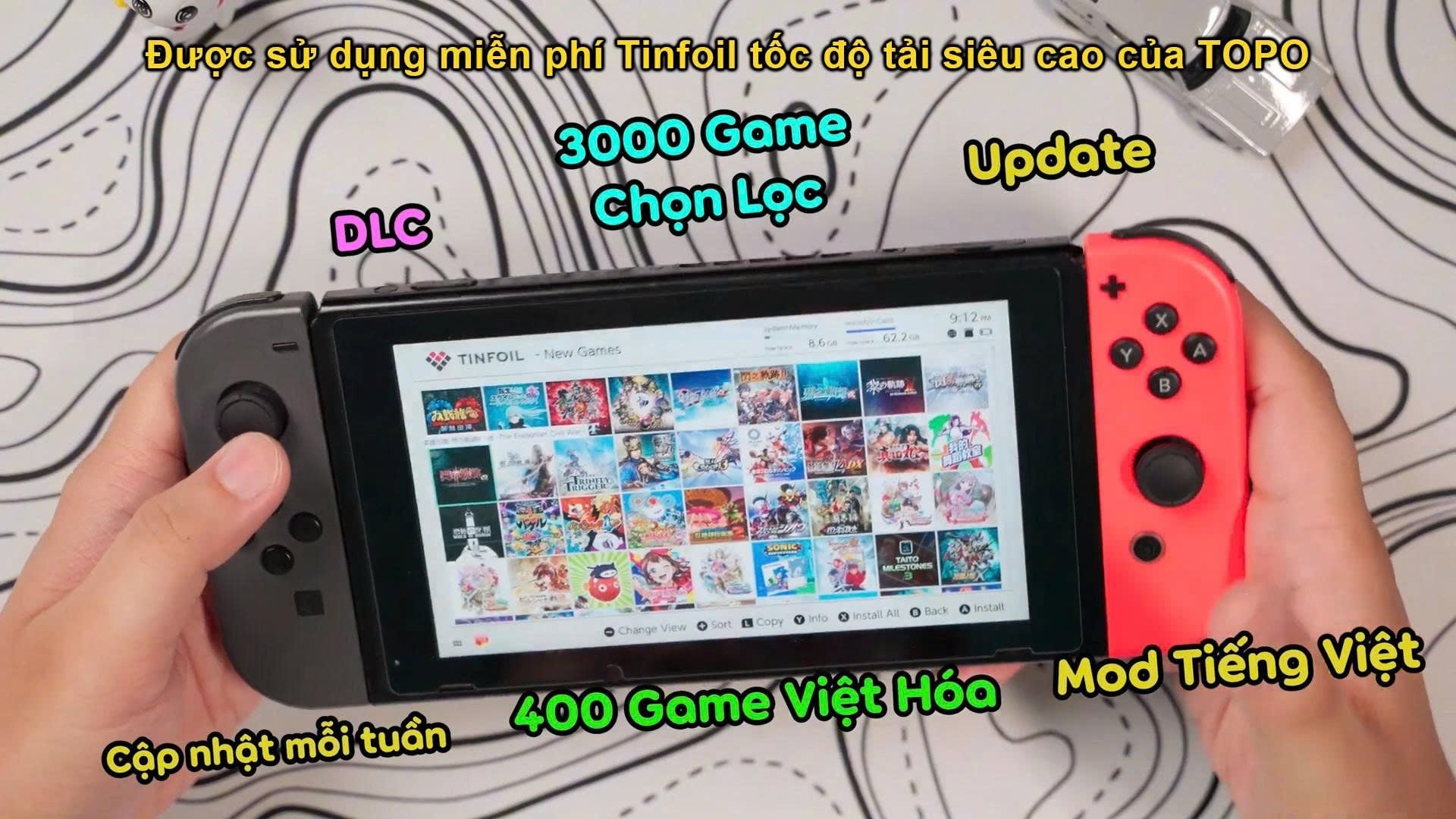  Nintendo Switch V2 - Cài sẵn game /android app/retro game 