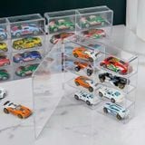  Hộp Mica Trưng Bày Xe Mô Hình 1:64 - 8 Ngăn Trong Suốt, Chắc Chắn, Có Nắp Chống bụi 