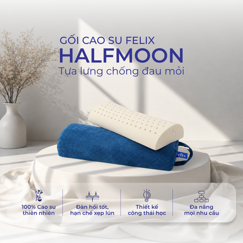  Gối Cao Su - Gối Half Moon 