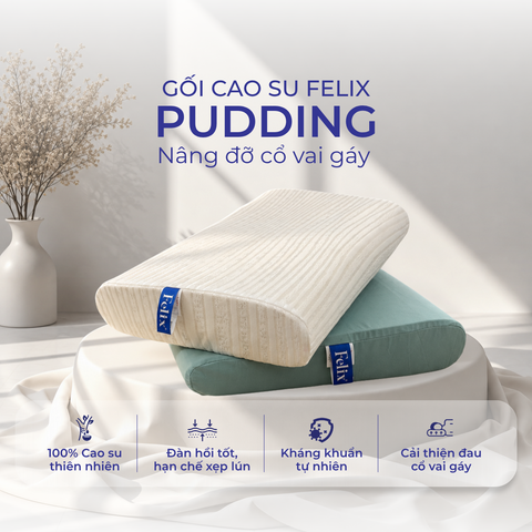 Gối Pudding - gối cao su thiên nhiên