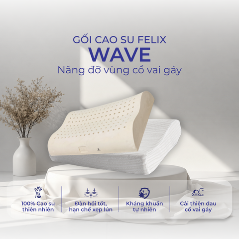  Gối cao su Felix - Lượn sóng Wave 