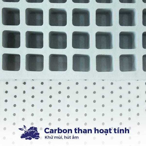 Nệm cao su than tre Glacier Carbon - Mát lạnh sạch khuẩn