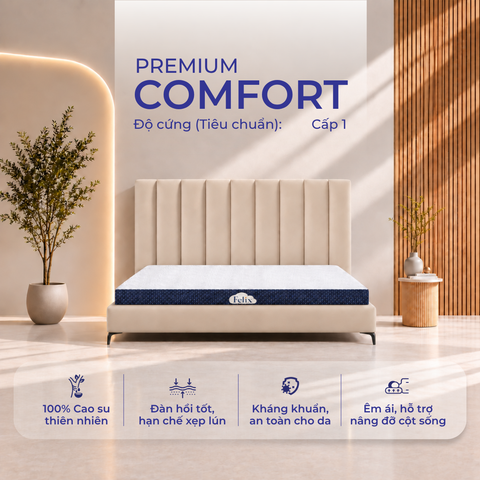  Nệm cao su Felix Comfort - Độ cứng tiêu chuẩn (Cấp độ 1) - 10cm 