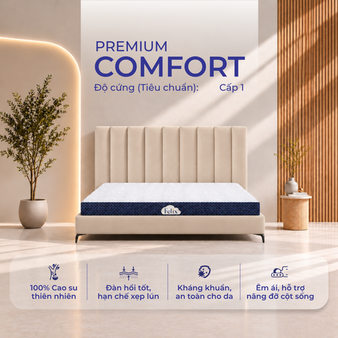  Nệm cao su Felix Comfort - Độ cứng tiêu chuẩn (Cấp độ 1)  - 15cm 