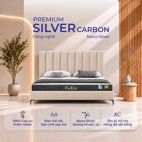  Nệm Cao Su Than Tre Premium Silver Carbon - 15cm 