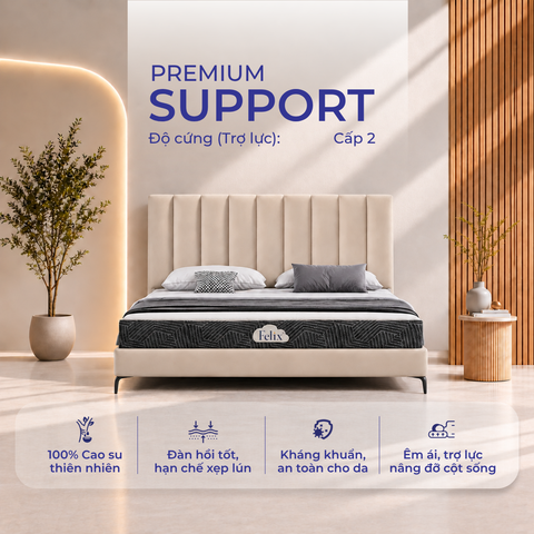  Nệm cao su Felix Support - Độ cứng trợ lực (Cấp độ 2) - 15cm 