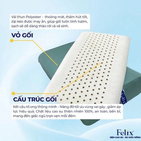  Gối Pudding - gối cao su thiên nhiên 