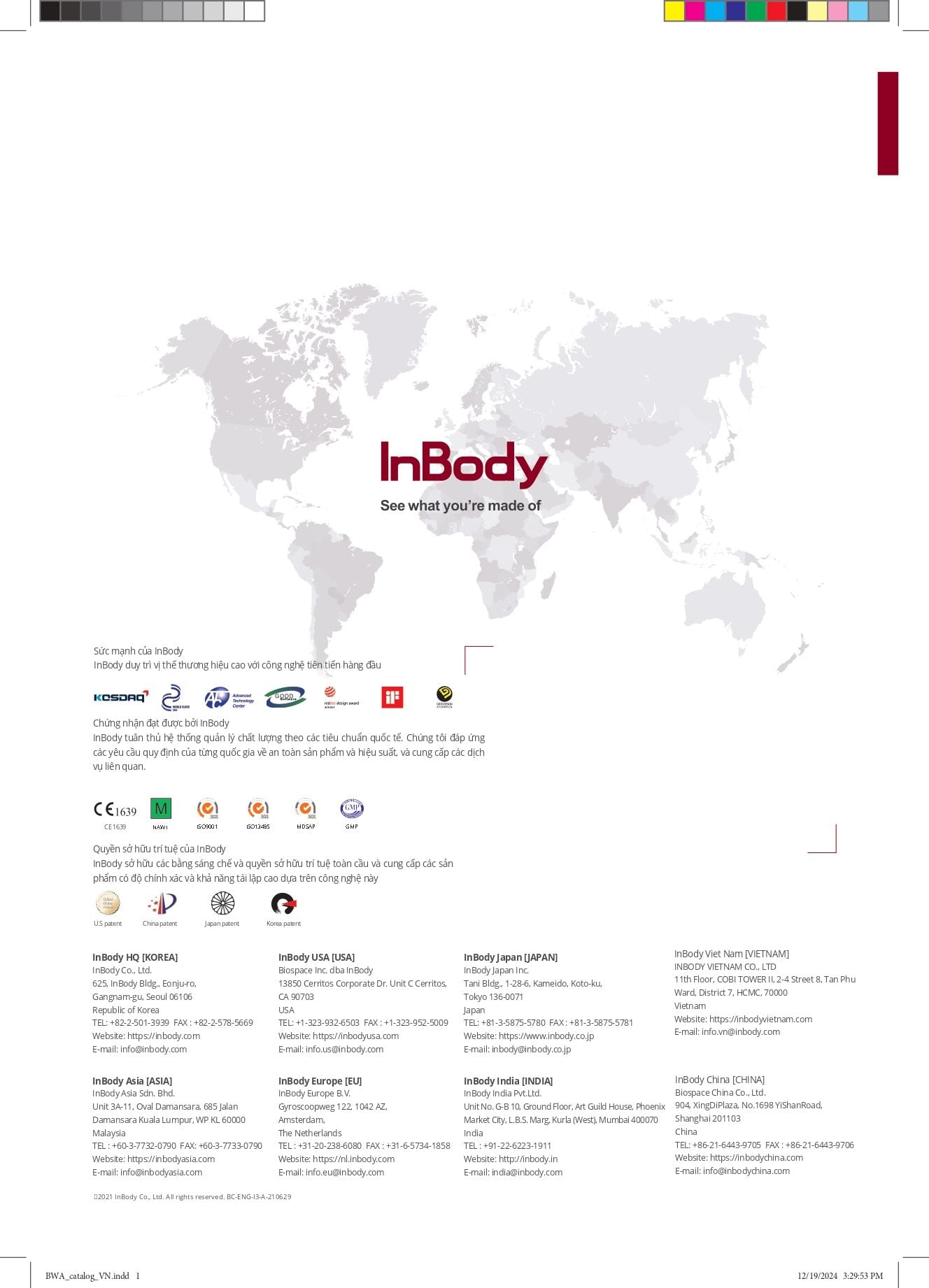 THIẾT BỊ PHÂN TÍCH CƠ THỂ ︱INBODY BWA 2.0
