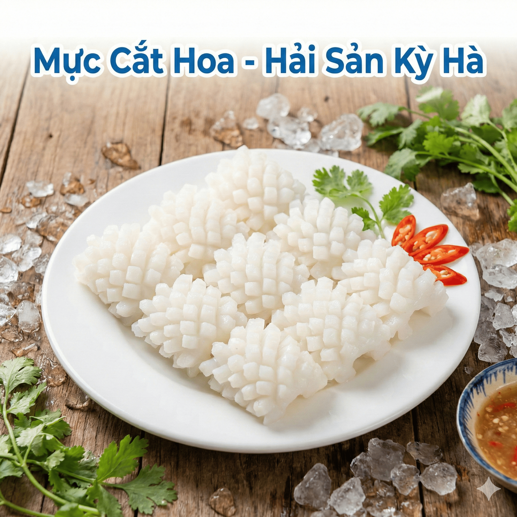 Mực Cắt Hoa nướng muối ớt xanh: Chuẩn vị cay nồng đặc sản nhà hàng