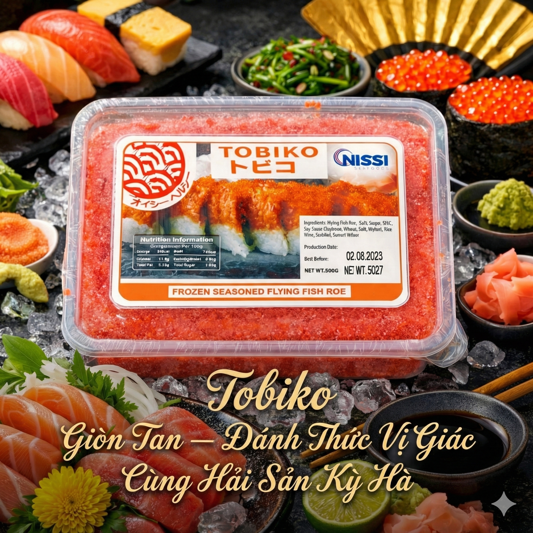 Chế biến Cách làm Sốt Mayonnaise Trứng Cá Chuồn (Tobiko) béo ngậy chấm hải sản