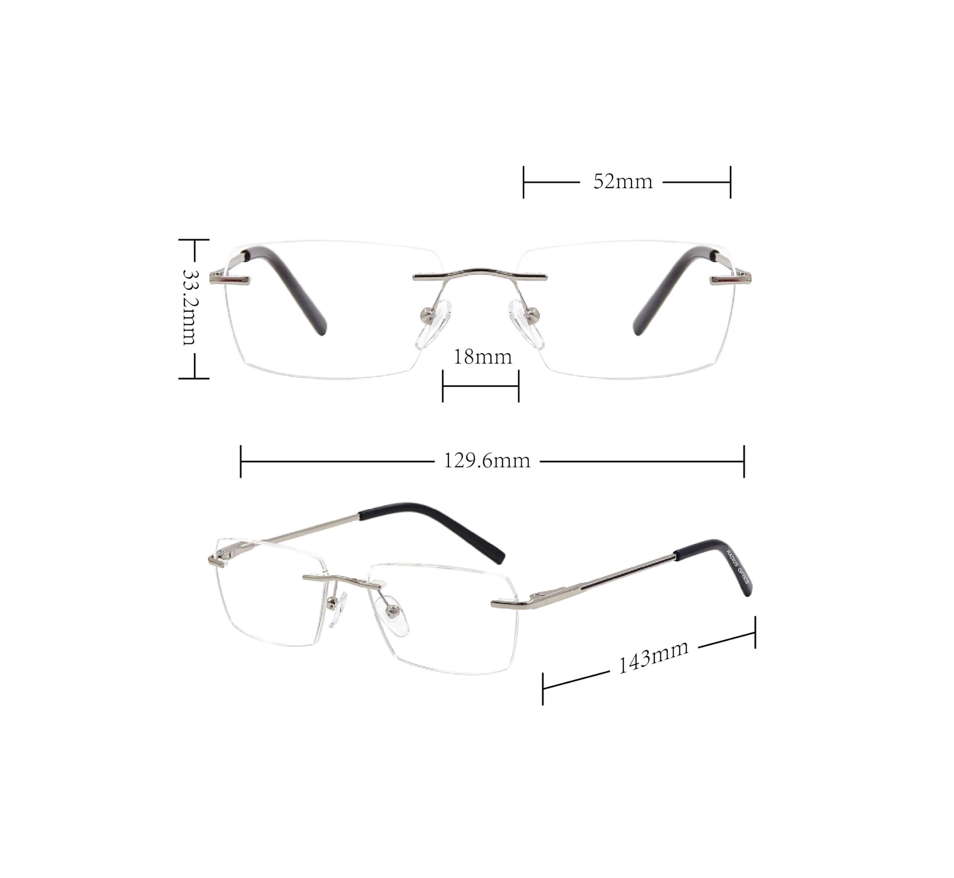  MẮT KÍNH LÃO – RADIUS OPTICS PR-PC13107 