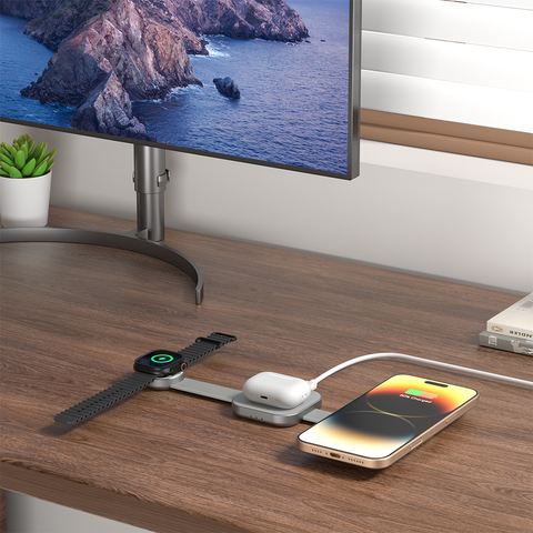  Đế sạc không dây MAZER 3in1 Qi2 MagTrifold03 