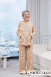 9546TDD Đồ bộ bông cho bà mặc nhà Thành Duyên chất liệu Thun cao cấp, cổ tròn, tay dài, quần dài (07-2024)