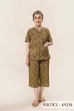 9583TCL -  Đồ bộ bông cho bà mặc nhà Thành Duyên chất liệu Thun cao cấp, cổ tàu, tay ngắn, quần lửng (2025)