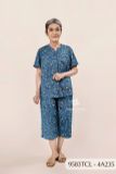 9583TCL -  Đồ bộ bông cho bà mặc nhà Thành Duyên chất liệu Thun cao cấp, cổ tàu, tay ngắn, quần lửng (2025)