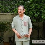 Đồ bộ Pyjama Linen ông mặc nhà Thành Duyên quần dài, tay con, thoáng mát, không rút - 4564TCD