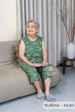 Đồ bộ thun  cho bà mặc nhà Thành Duyên cổ tròn, tay sát nách, quần lửng- 9538SNL (6-24)