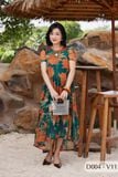D004- Đâm Voan Tơ Tằm nữ Trung niên Thành Duyên bông, tayngắn , form xòe , thoáng mát