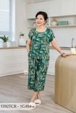 1592TCR - Đồ bộ Tole nữ trung niên mặc nhà Thành Duyên sọc, quần ống rộng, tay con, thoáng mát, không rút(NN)