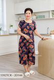 1592TCR - Đồ bộ Tole nữ trung niên mặc nhà Thành Duyên sọc, quần ống rộng, tay con, thoáng mát, không rút(NN)