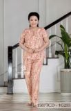 1587TCD - Đồ bộ Tole nữ trung niên mặc nhà Thành Duyên bông, tay con, quần dài (G)