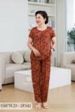 1587TCD - Đồ bộ Tole nữ trung niên mặc nhà Thành Duyên bông, tay con, quần dài (G)