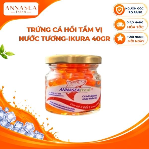  Trứng cá hồi tẩm vị nước tương- Hủ 40gr 