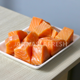 Cá hồi cắt khối đông lạnh