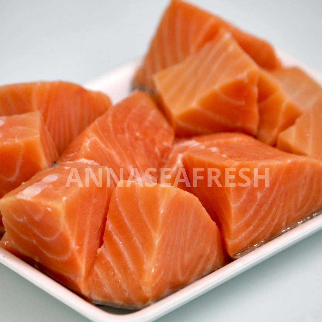  Cá hồi cắt khối đông lạnh 