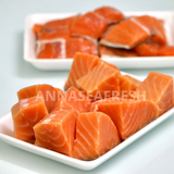 Cá hồi cắt khối đông lạnh