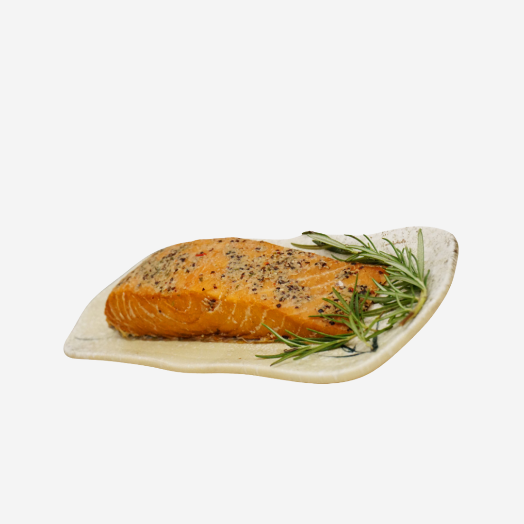  Cá hồi xông khói vị tỏi và tiêu đen 