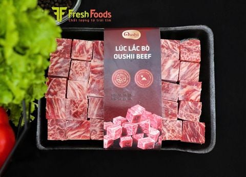  Oushii - Lúc lắc thăn ngoại bò Úc-400gr/khay 