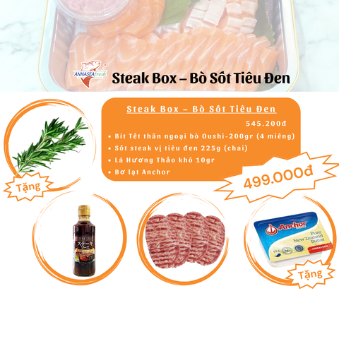  BEEFSTEAK BOX: Bò & Sốt tiêu đen 