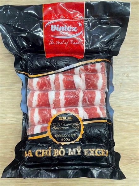  Ba chỉ bò Mỹ-nguyên Excel Cuộn- 500gr 