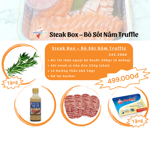  BEEFSTEAK BOX: Bò & Sốt Nấm Truffle 