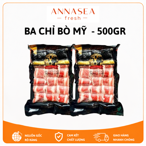  Ba Chỉ Bò Mỹ Nhập Khẩu 500gr | ANNASEAfresh 