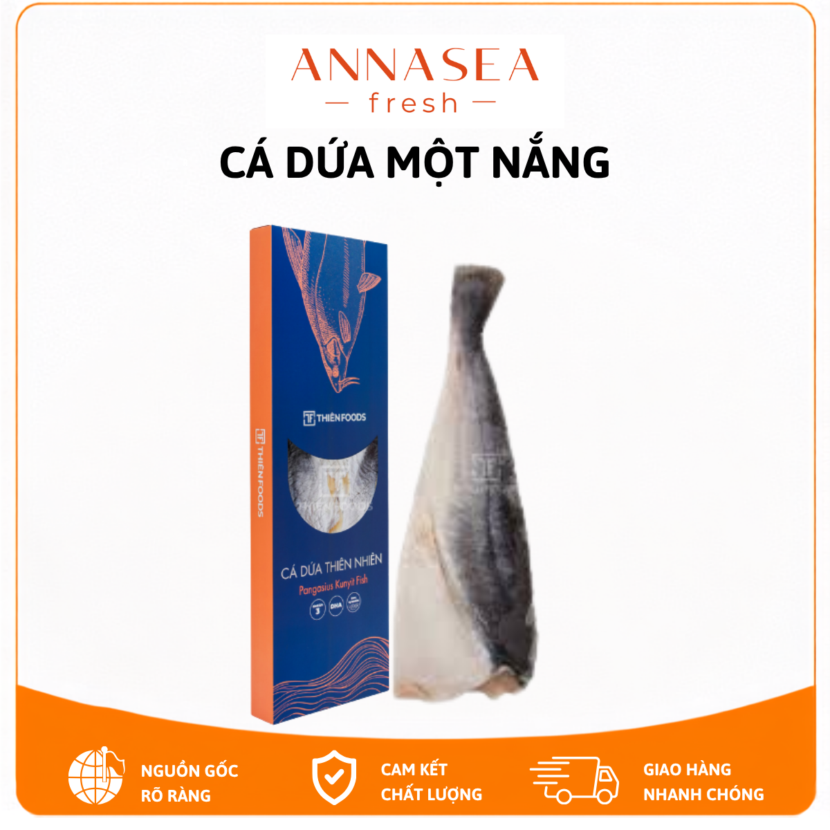  Cá Dứa 1 Nắng Cắt đôi- hộp 500gr 
