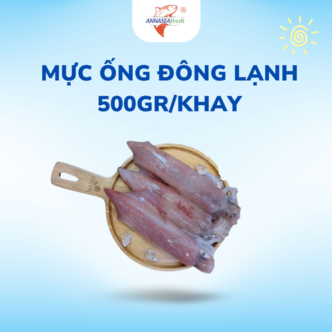  Mực ống đông lạnh-500gr/khay 
