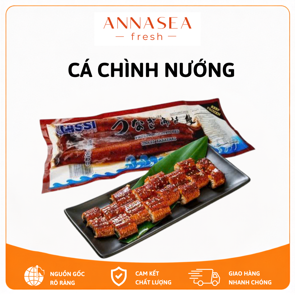  Cá chình nướng tẩm gia vị đông lạnh- 200gr 