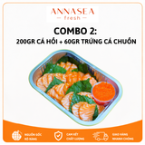  Combo 2 - Sashimi Cá Hồi 200gr & Trứng Cá Chuồn 60gr 