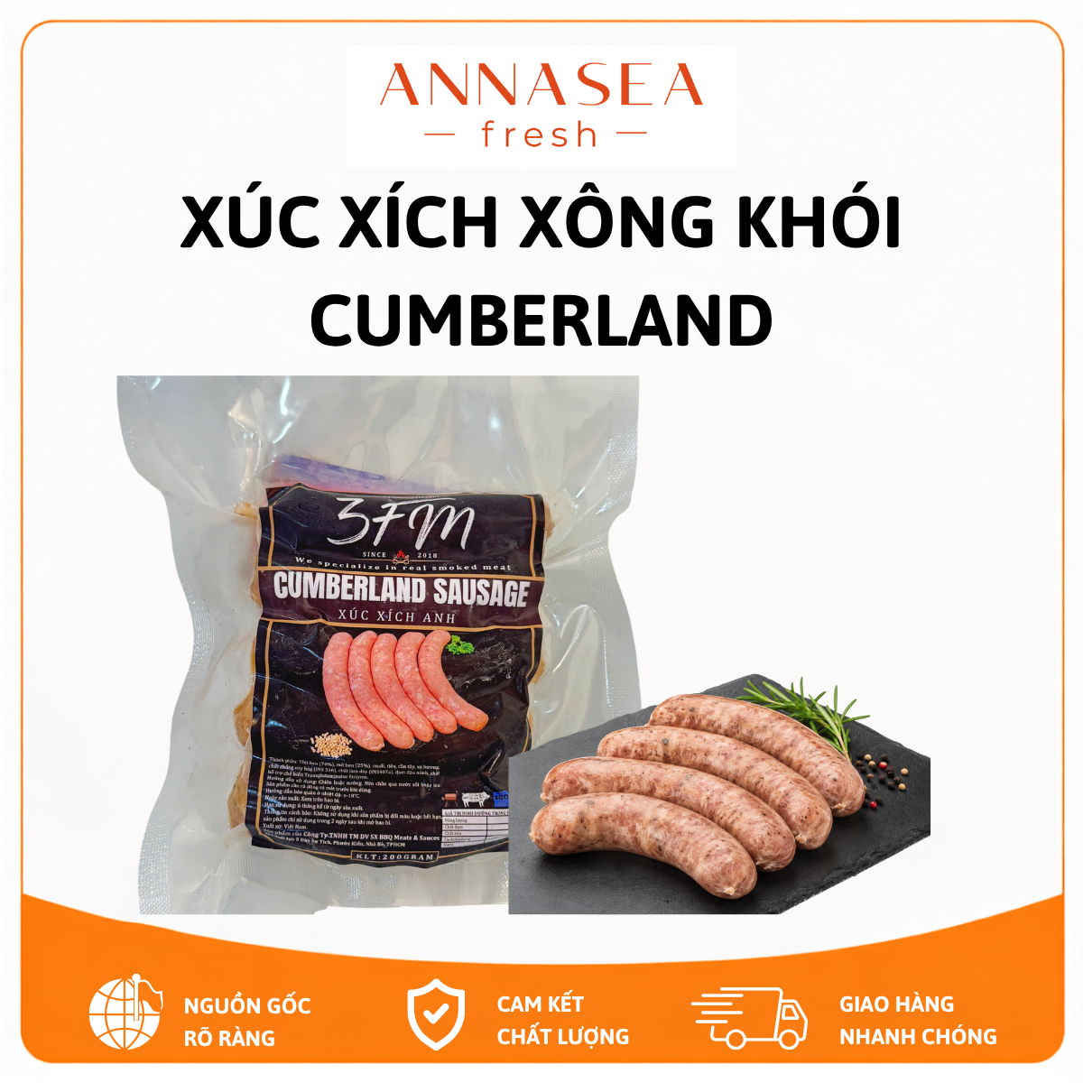  XÚC XÍCH CUMBERLAND (Anh) - 200gr 