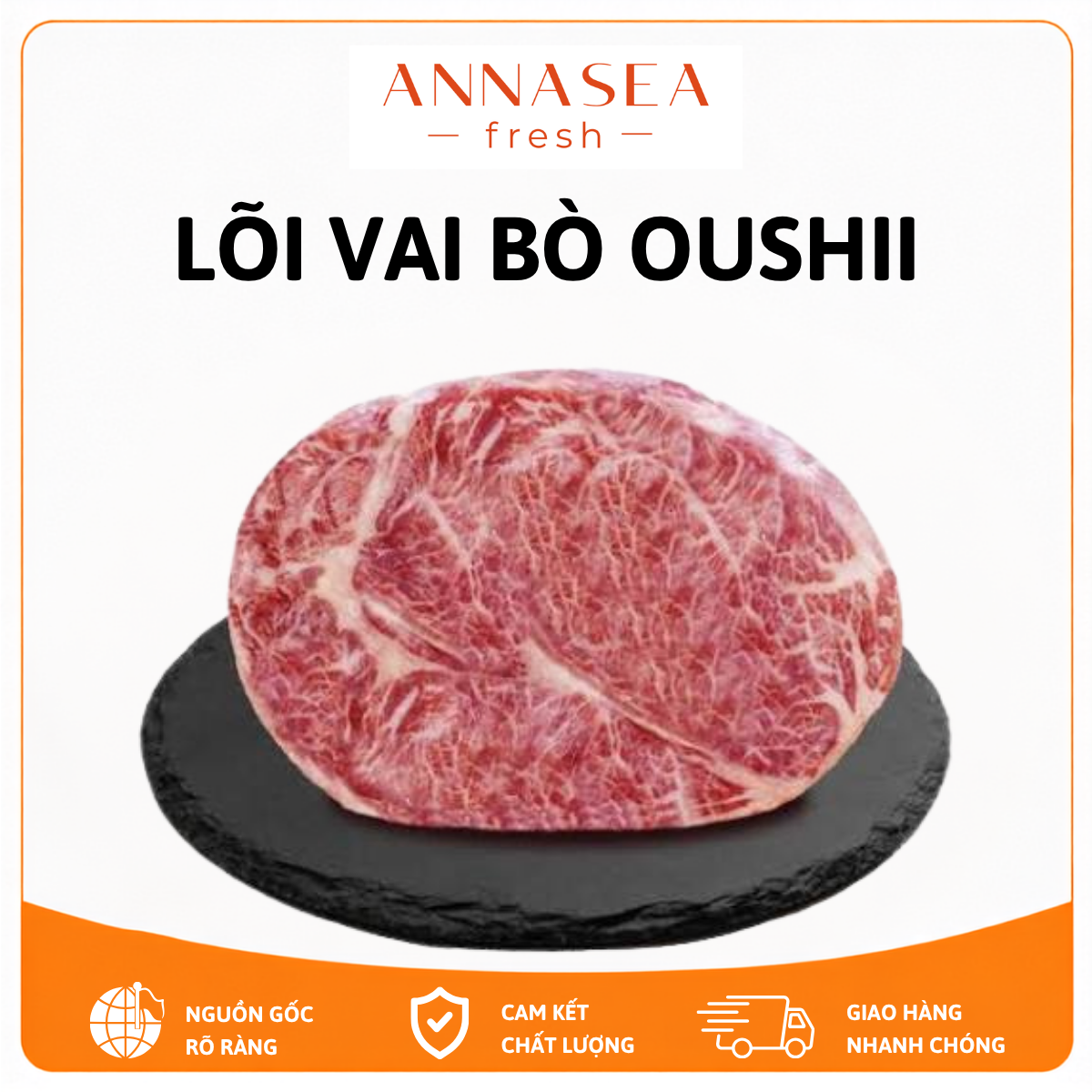 Bít Tết lõi vai bò Mỹ- Oushii-200gr/miếng 