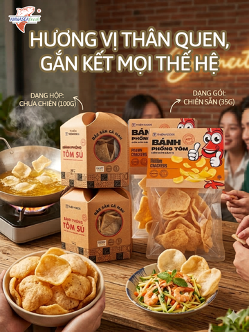  Bánh phồng Tôm - Hộp 100gr (chưa chiên) 