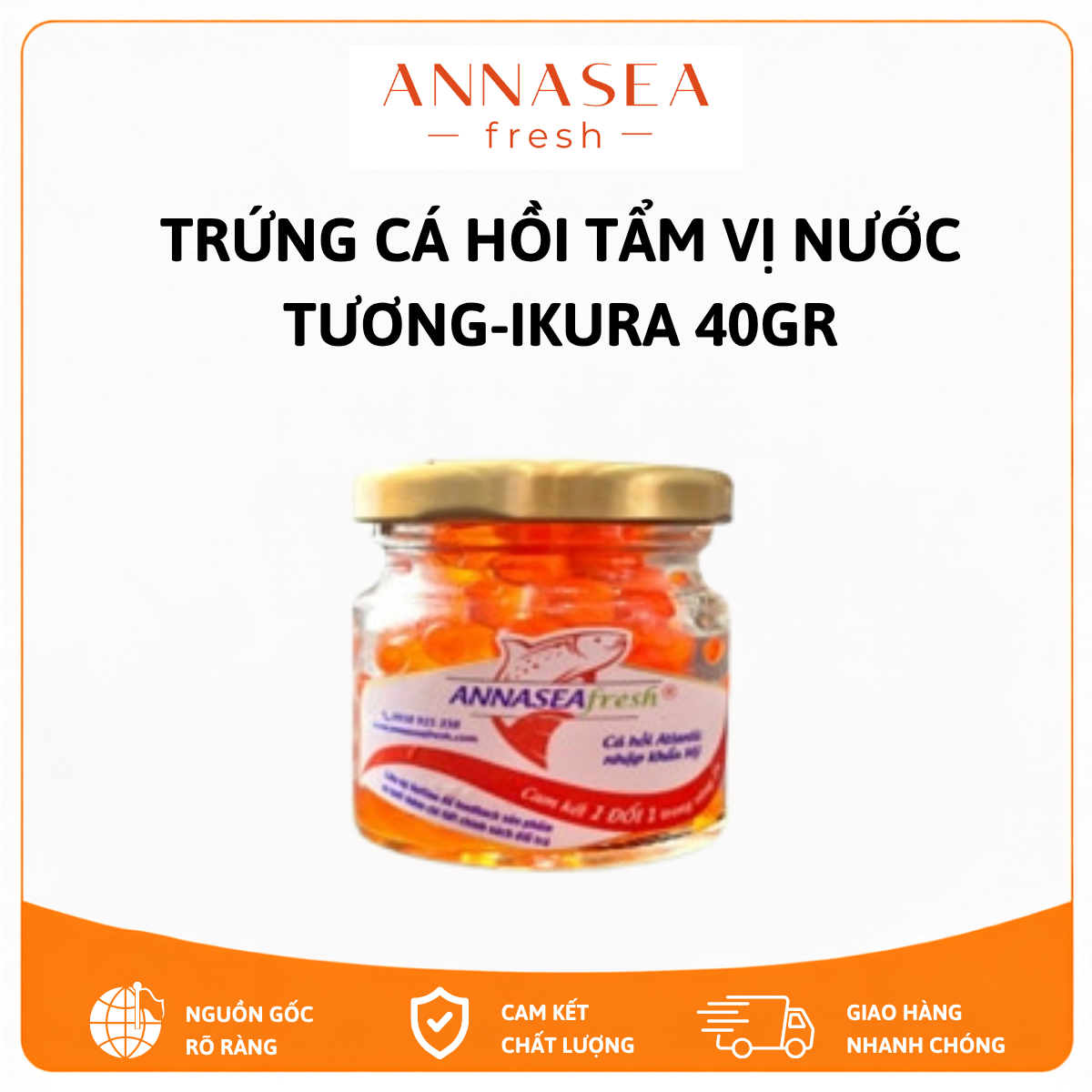  Trứng cá hồi tẩm vị nước tương- Hủ 40gr 