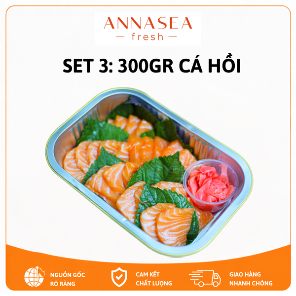  Set 3 - Sashimi Cá Hồi 300gr 