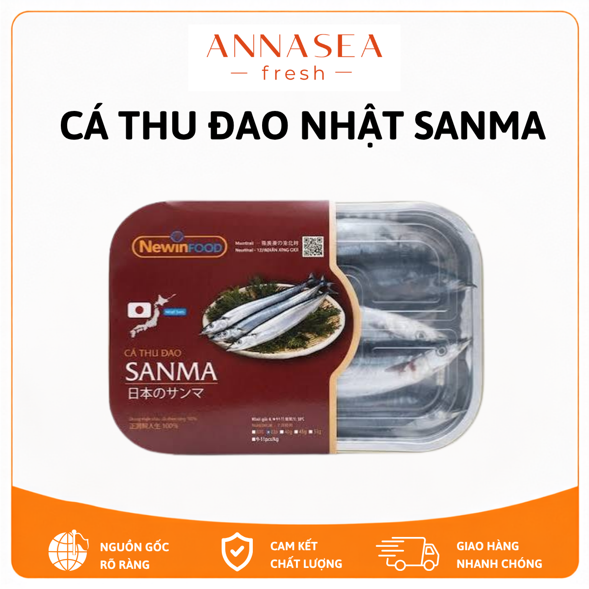  Cá thu đao Nhật Sanma- 2kg/hộp 