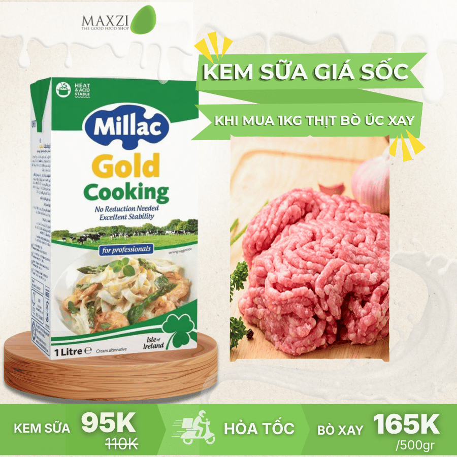  [CTKM T7] Mua Bò Úc - Tặng Deal Kem Sữa Millac Cooking 