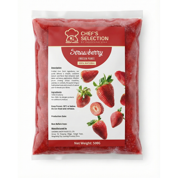  [SẢN PHẨM MỚI] Dâu Tây Xay Nhuyễn Đông Lạnh Chef's Selection 500g 