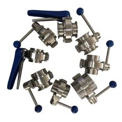 Van Bướm Vi Sinh Tháo Lắp Nhanh Ren Tùy Chỉnh Inox 304